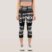 B&WカラーONランドームアメジズフォント カプリレギンス (正面)