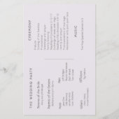 B & Wガーデンヘレボアウッド結婚式 プログラム (裏面)