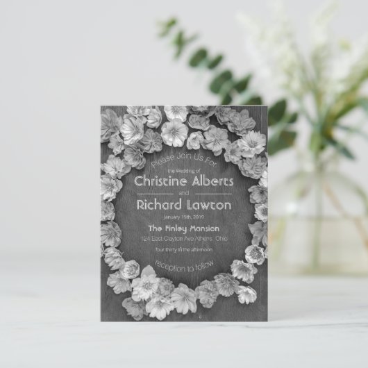 B & Wガーデンヘレボア結婚式招待状 招待状 (スタンド正面)