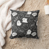 B&Wキュートドールハロウィーンパターン クッション (ブランケット)