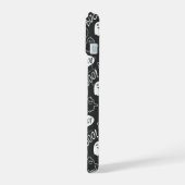 B&Wキュートドールハロウィーンパターン iPhone 15ケース (左側面)