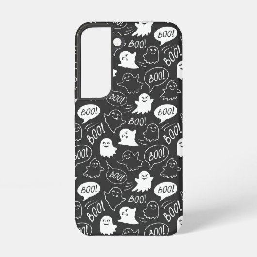 B&Wキュートドールハロウィーンパターン SAMSUNG GALAXYケース (裏面)
