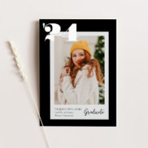 B&Wクラスはっきりした2024モダンの4枚の写真の卒業