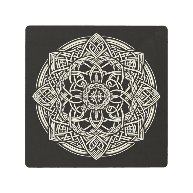 B&Wケルト円 メタルプリント (正面)