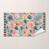 B&Wコーラルストライプのフローラバスタオルセット バスタオルセット (ハンドタオル)