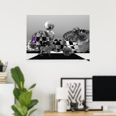 B&Wサイファイ世界のゼブラ ポスター (ホームオフィス)