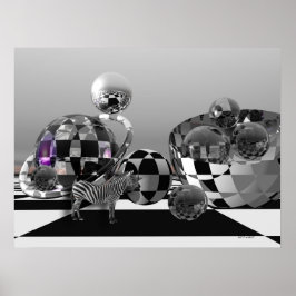 B&Wサイファイ世界のゼブラ ポスター