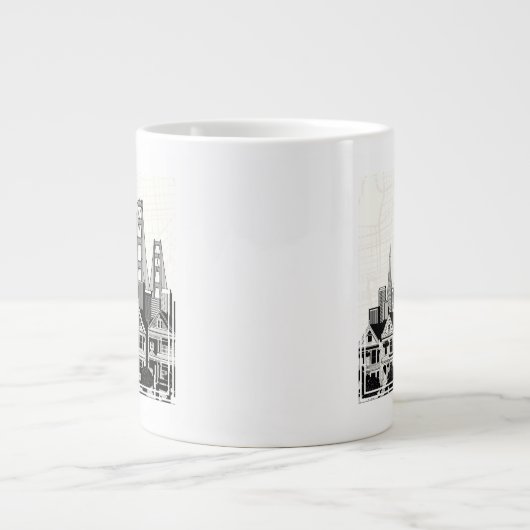 B&Wサンフランシスコカリフォルニア ジャンボコーヒーマグカップ (正面)