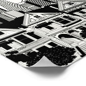 B&Wサンフランシスコカリフォルニア ポスター (角)