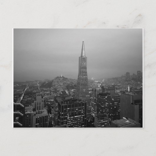 B&Wサンフランシスコダウンタウン ポストカード (正面)