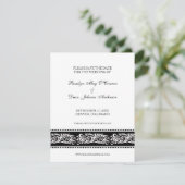 B&Wスクロールエレガントな結婚式の保存日付平らなカード セーブザデート (スタンド正面)