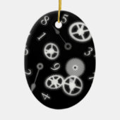 B&Wスチームパンク時計のパーツと番号 セラミックオーナメント (正面)