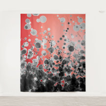 B&Wスポッテッド2赤 – タペストリー