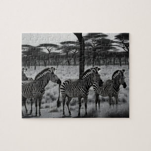 B Wゼブラ油絵を描、ジグソーパズル ジグソーパズル