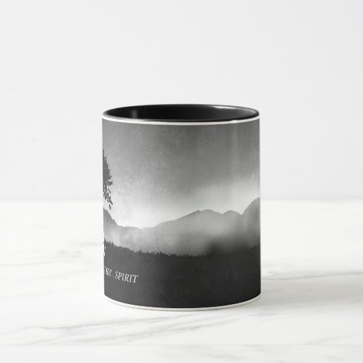 B&Wナチュラル霊気マスターヨガメディエーションインストラクター マグカップ (中央)