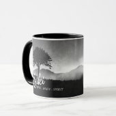 B&Wナチュラル霊気マスターヨガメディエーションインストラクター マグカップ (正面左)