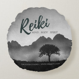 B&Wナチュラル霊気マスターヨガメディエーションインストラクター ラウンドクッション