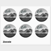 B&Wナチュラル霊気マスターヨガメディエーションインストラクター ラウンドシール (シート)