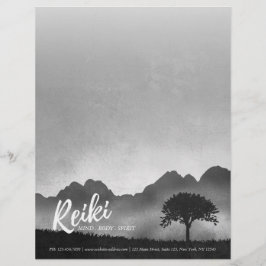 B&Wナチュラル霊気マスターヨガメディエーションインストラクター レターヘッド