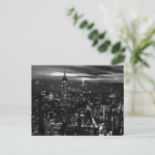 B&Wニューヨークシティアットナイト ポストカード (スタンド正面)