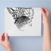 B&Wバスケットボールフライヤー チラシ (手)