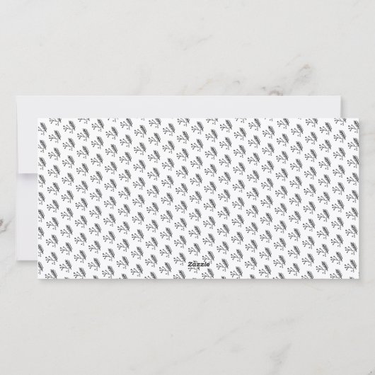 B&Wバッファローチェック金ゴールドブラウンメリークリスマス シーズンカード (裏面)