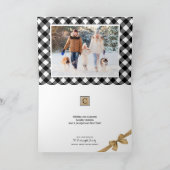 B&Wバッファローチェック |モノグラム | MERRY CHRISTMAS カード (内部)