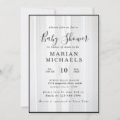 B&Wパーソナライズされたベビーシャワーのロマンス 招待状 (正面)