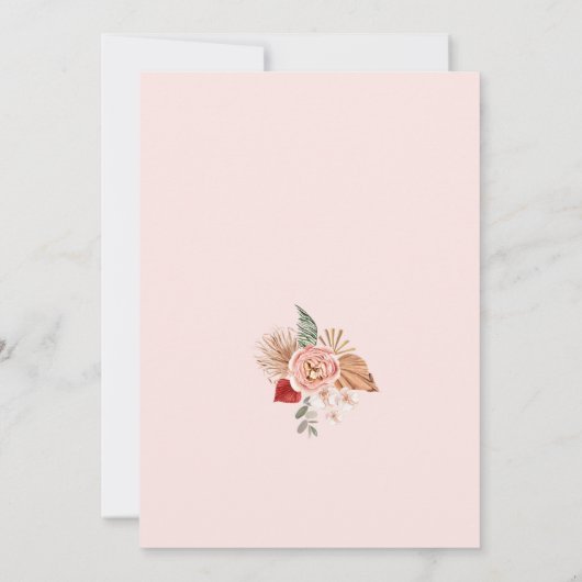 B&Wパーソナライズされたベビーシャワーのロマンス 招待状 (裏面)