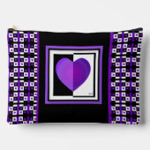 B&Wパープルハートの打ち付け アクセサリーポーチ (正面)