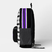 B&Wパープルハートの打ち付け プリントバックパック (右)