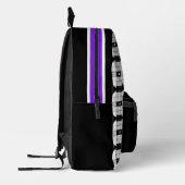 B&Wパープルハートの打ち付け プリントバックパック (左)