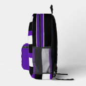 B&Wパープルハートの打ち付け プリントバックパック (右)