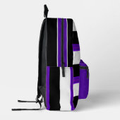 B&Wパープルハートの打ち付け プリントバックパック (左)