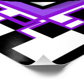 B&Wパープルハートの打ち付け ポスター (コーナー)