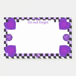 B&Wパープルハートの打ち付け ポストイット