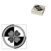 B&Wパープルハートの打ち付け ラバースタンプ (押印)