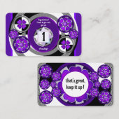 B&Wパープルハートの打ち付け 名刺 (正面/裏面)