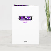 B&Wパープルハートーのビー空白のト カード (裏面)