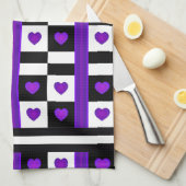 B&Wパープルハート キッチンタオル (四つ折り)