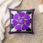 B&Wパープルハート クッション (ブランケット)