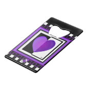 B&Wパープルハート クレジットカード栓抜き (正面アングル)