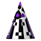 B&Wパープルハート パーティーハット (裏面)