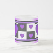 B&Wパープルハート フロストグラスマグカップ (中央)