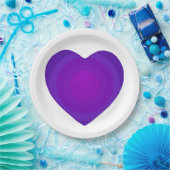 B&Wパープルハート ペーパープレート (パーティー)