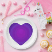 B&Wパープルハート ペーパープレート (パーティー)