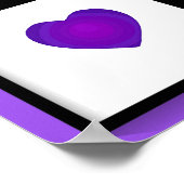 B&Wパープルハート ポスター (角)