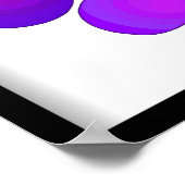 B&Wパープルハート ポスター (角)