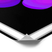 B&Wパープルハート ポスター (角)