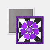 B&Wパープルハート マグネット (正面/裏面)